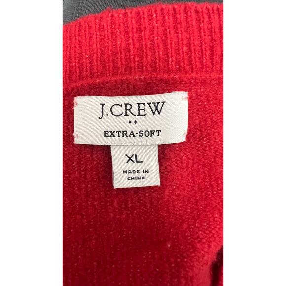 ❤️ J.Crew Extra-Soft Red Sweater XL – Classic Crewneck Cozy Knit Pullover - Picture 4 of 4